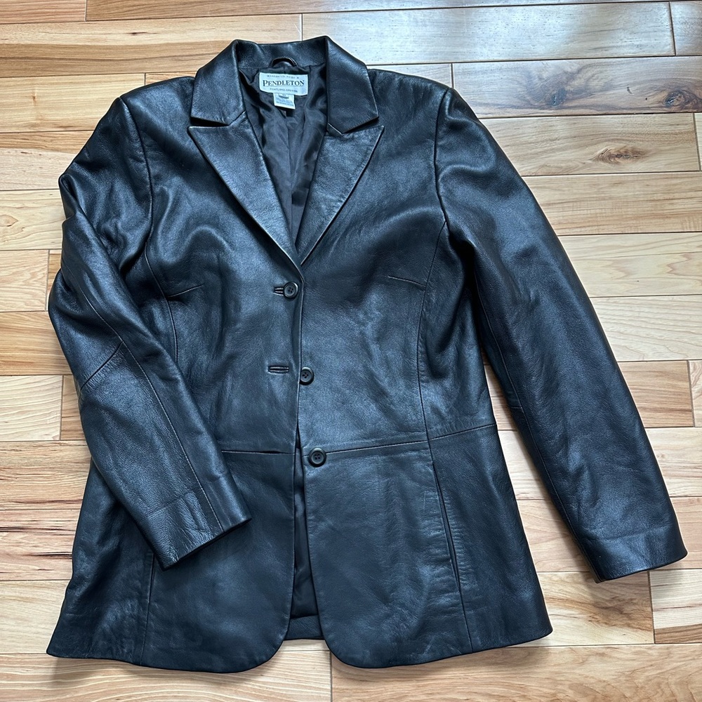 Pendleton Leather Jacket, Women’s size small